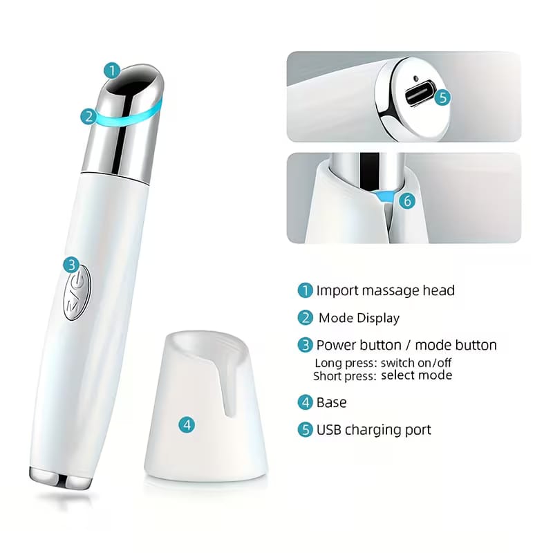 3-Mode LED Eye Wand for Dark Circles, Wrinkles & Fine Lines